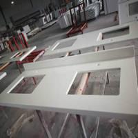 深圳厂家直销白色花纹石英石厨房台面整体橱柜定制